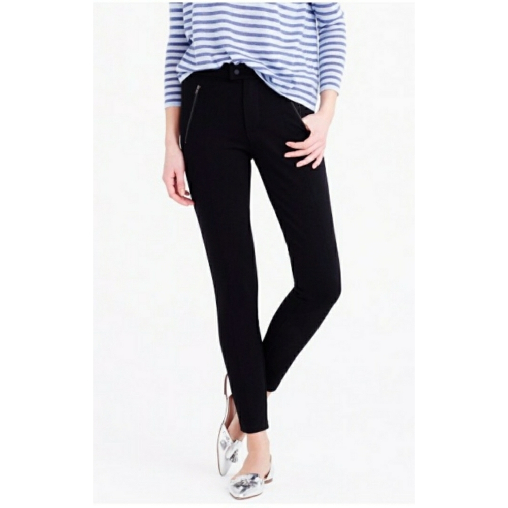 J.Crew black ponte knit side zip pixie pants 4T
